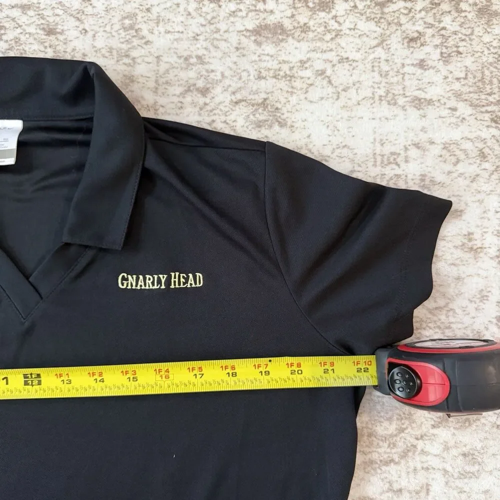 Nike Golf Dri-FIT Men’s Black Short Sleeve Polo Shirt XL Embroidered Gnarly Head